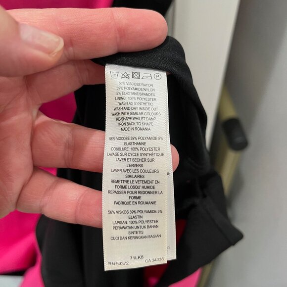 French Connection Black and Fuschia Dress - Picture 4 of 4